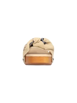 Zoccolo tacco largo Carmela da donna beige
