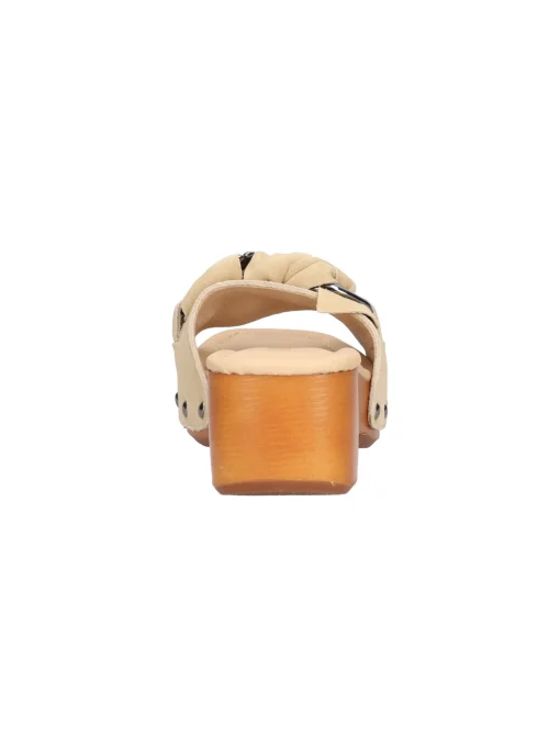Zoccolo tacco largo Carmela da donna beige