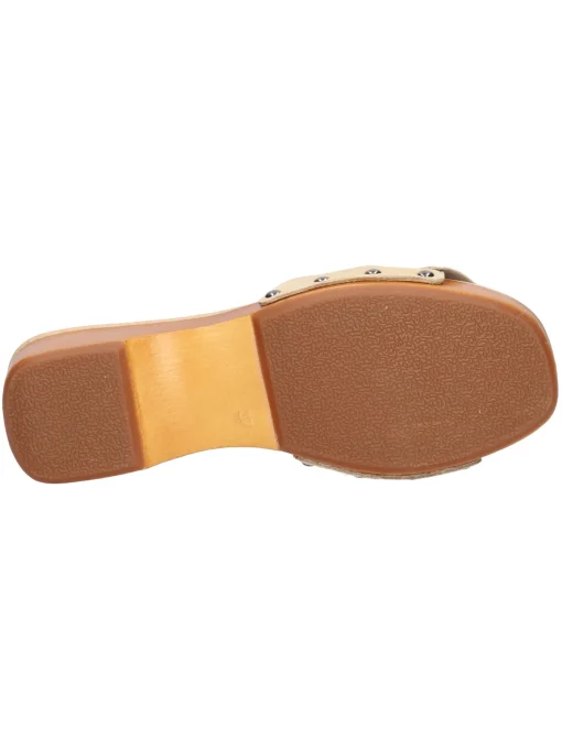 Zoccolo tacco largo Carmela da donna beige